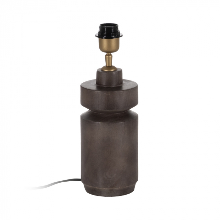 Baza lampa cubica lemn maro pentru spatii restranse|Accesorii compacte pentru decor cald [1]