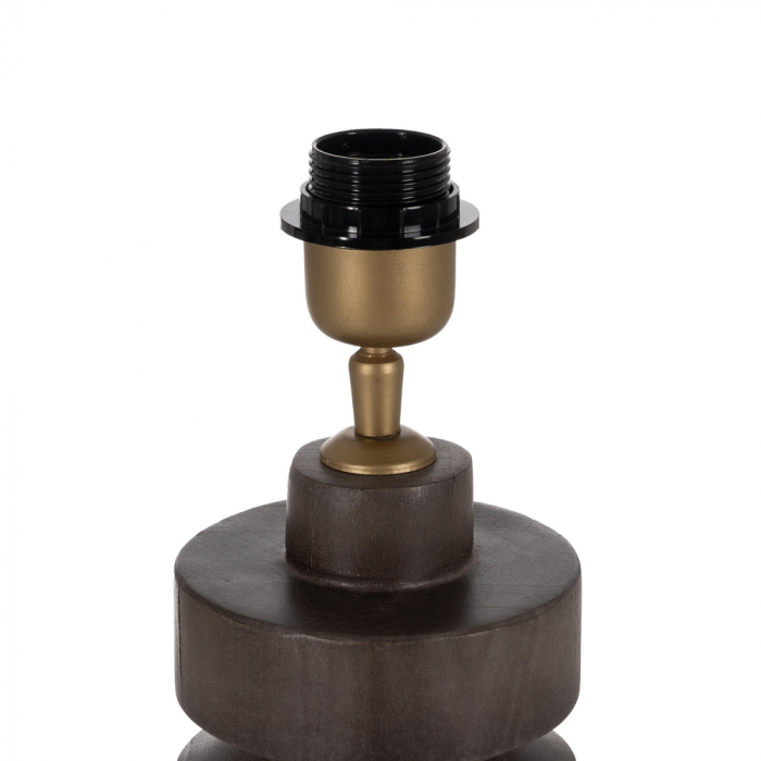 Baza lampa cubica lemn maro pentru spatii restranse|Accesorii compacte pentru decor cald [4]