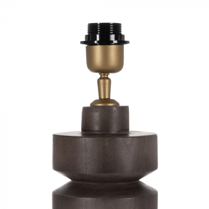 Baza lampa cubica lemn maro pentru spatii restranse|Accesorii compacte pentru decor cald [5]