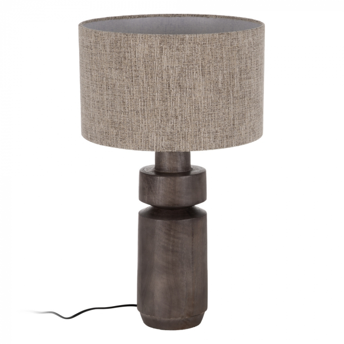 Baza lampa eleganta maro din lemn pentru decor natural|Accesorii pentru iluminat cald si rustic [2]