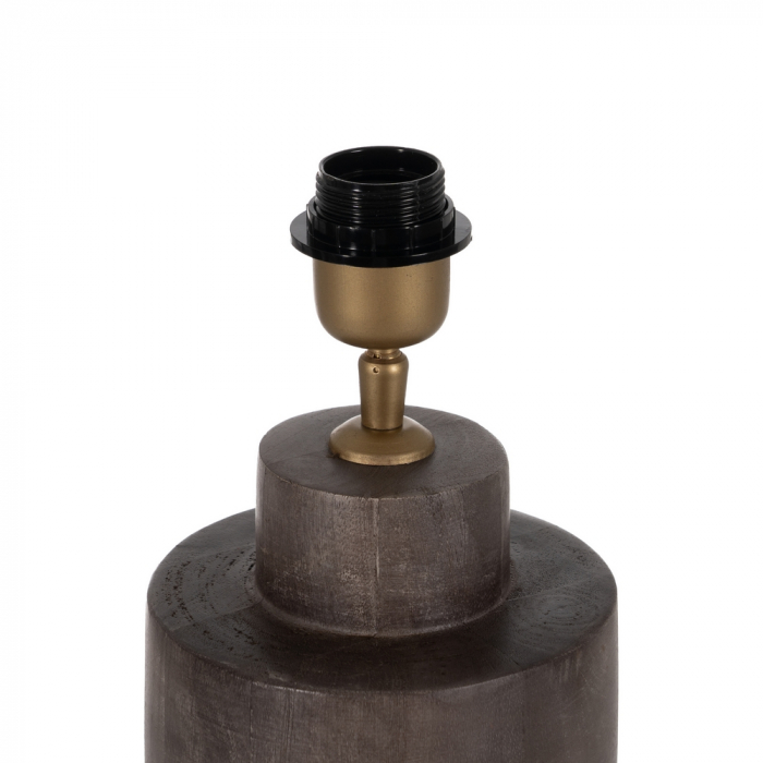 Baza lampa eleganta maro din lemn pentru decor natural|Accesorii pentru iluminat cald si rustic [4]