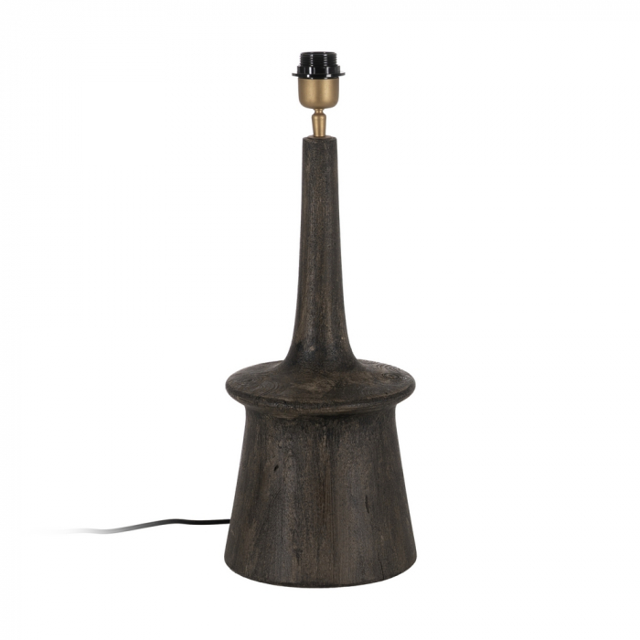 Baza lampa inalta maro pentru decor natural|Accesorii din lemn masiv pentru iluminat interior [1]