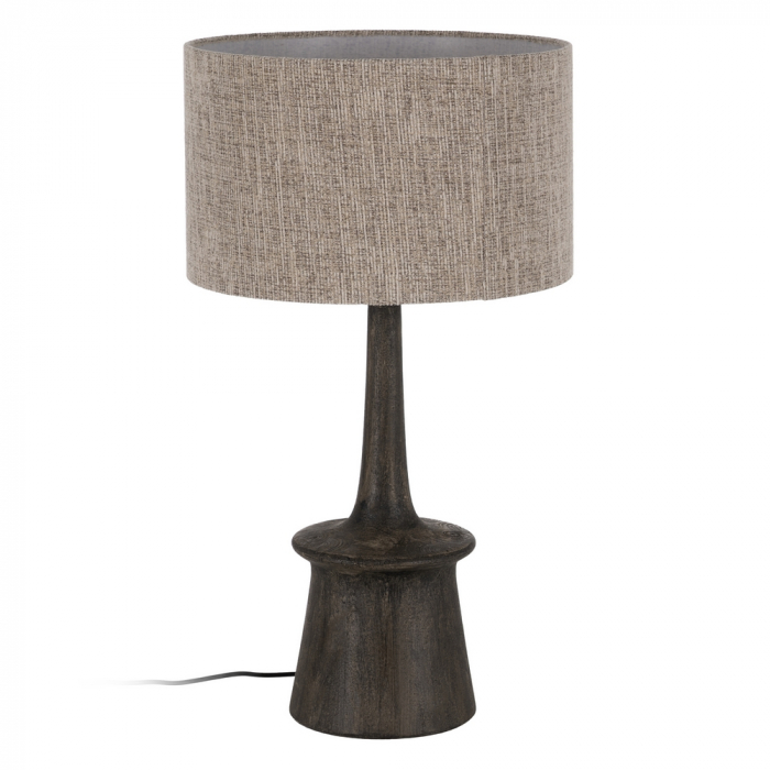 Baza lampa inalta maro pentru decor natural|Accesorii din lemn masiv pentru iluminat interior [2]