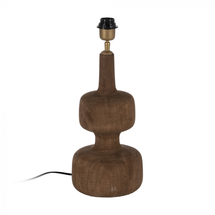 Baza lampa compacta maro pentru iluminat ambiental|Accesorii elegante din lemn natural [1]