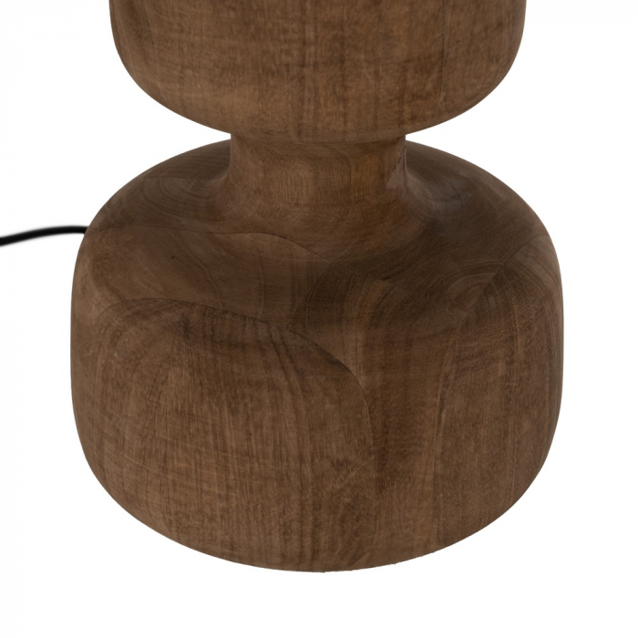 Baza lampa compacta maro pentru iluminat ambiental|Accesorii elegante din lemn natural [7]