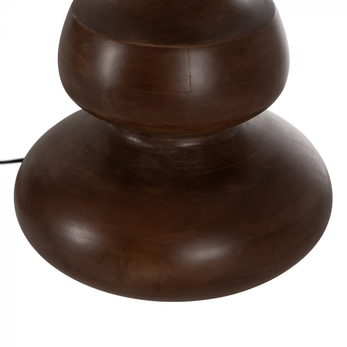 Baza lampa robusta maro pentru decor elegant|Accesorii decorative din lemn masiv [7]