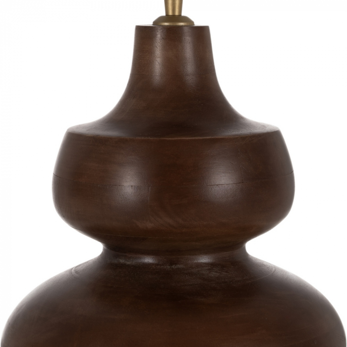 Baza lampa robusta maro pentru decor elegant|Accesorii decorative din lemn masiv [5]