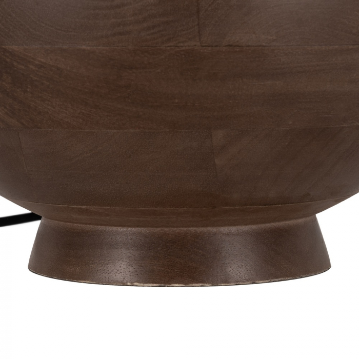 Baza lampa maro masiva pentru stil eclectic|Accesorii statement din lemn pentru iluminat interior [7]