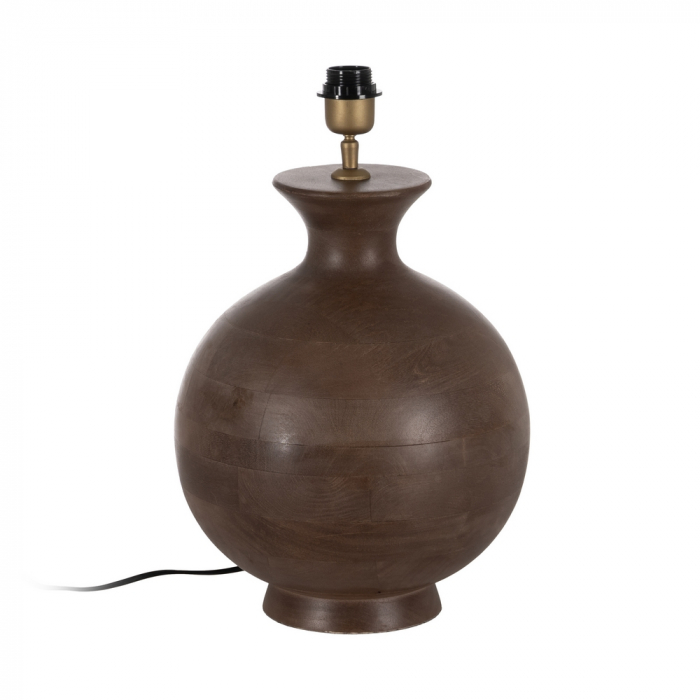 Baza lampa maro masiva pentru stil eclectic|Accesorii statement din lemn pentru iluminat interior [1]