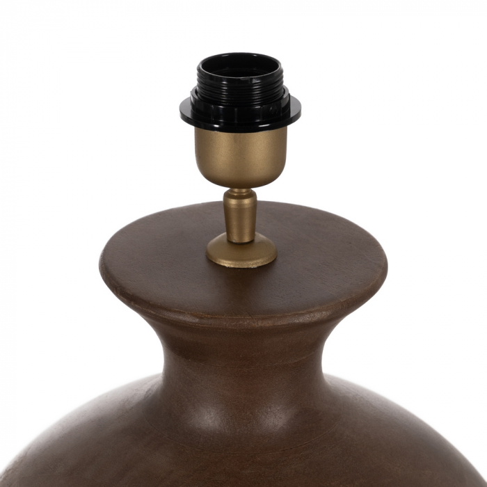 Baza lampa maro masiva pentru stil eclectic|Accesorii statement din lemn pentru iluminat interior [4]