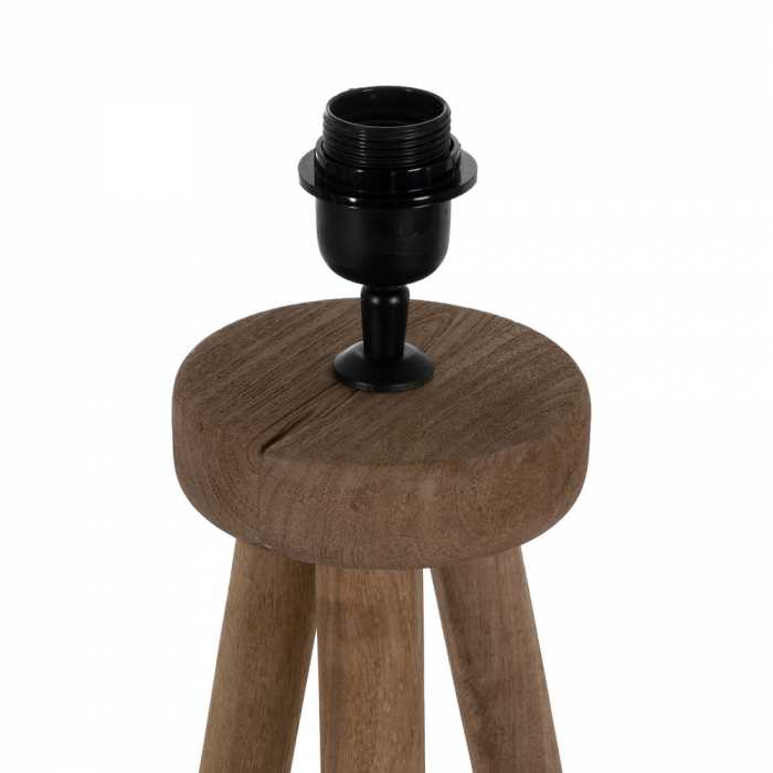 Baza lampa podea maro pentru spatii naturale|Accesorii inalte din lemn pentru iluminat relaxant [3]