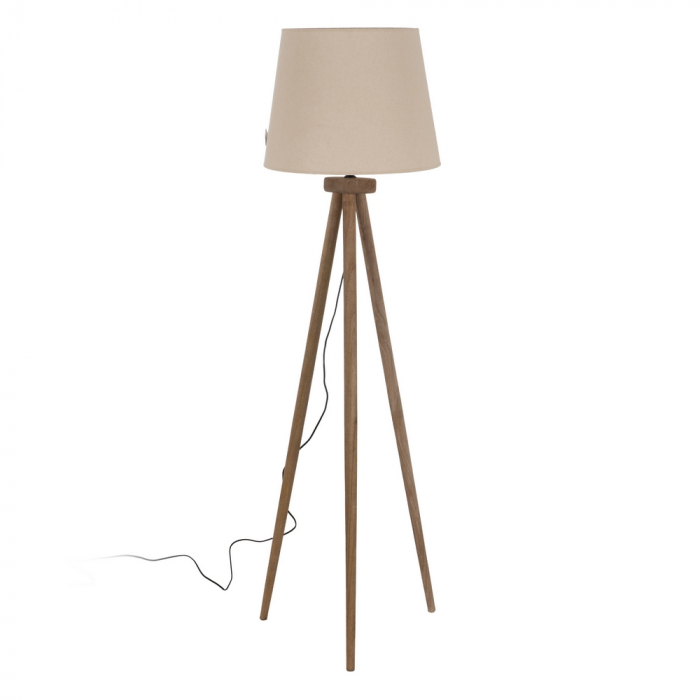 Baza lampa podea maro pentru spatii naturale|Accesorii inalte din lemn pentru iluminat relaxant [2]