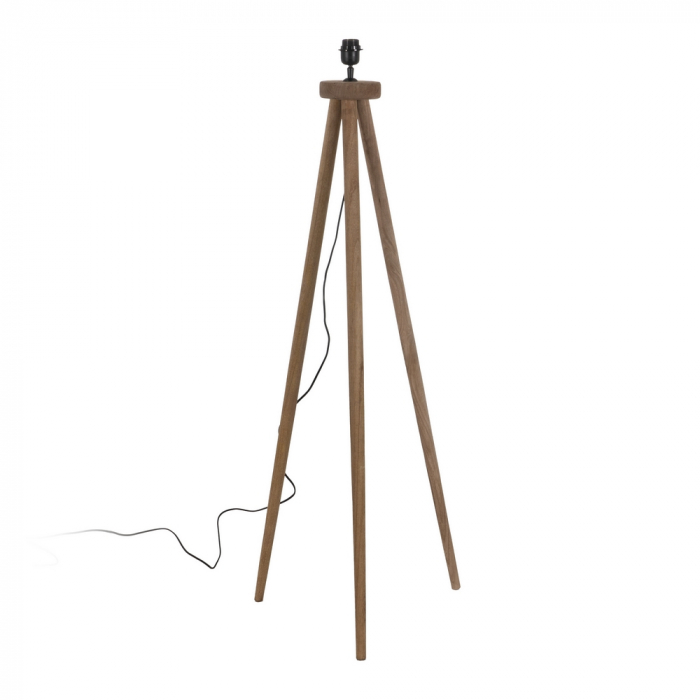 Baza lampa podea maro pentru spatii naturale|Accesorii inalte din lemn pentru iluminat relaxant [1]
