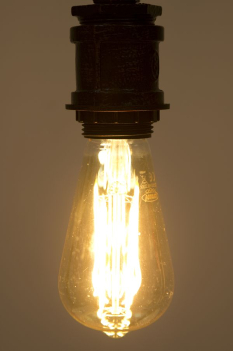 Bec LED cu filament în sticlă ambră în formă de lacrimă ST64 și soclu E27 [2]