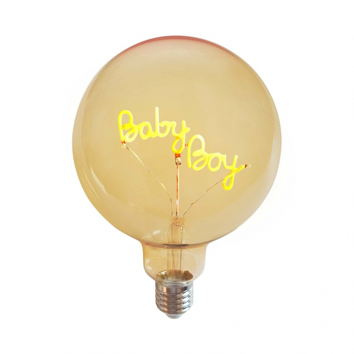 Bec LED Decorativ mesaj Baby Boy|Iluminat Design Premium [1]