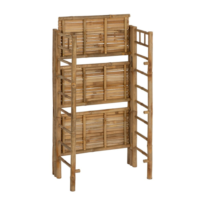 Biblioteca compacta din bambus pentru decor natural CreativDeco [5]