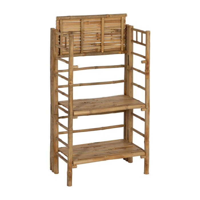 Biblioteca compacta din bambus pentru decor natural CreativDeco [3]