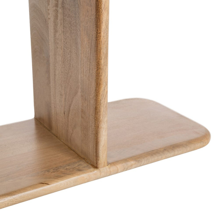 Bibliotecă deschisă din lemn de mango cu polițe asimetrice naturale [9]