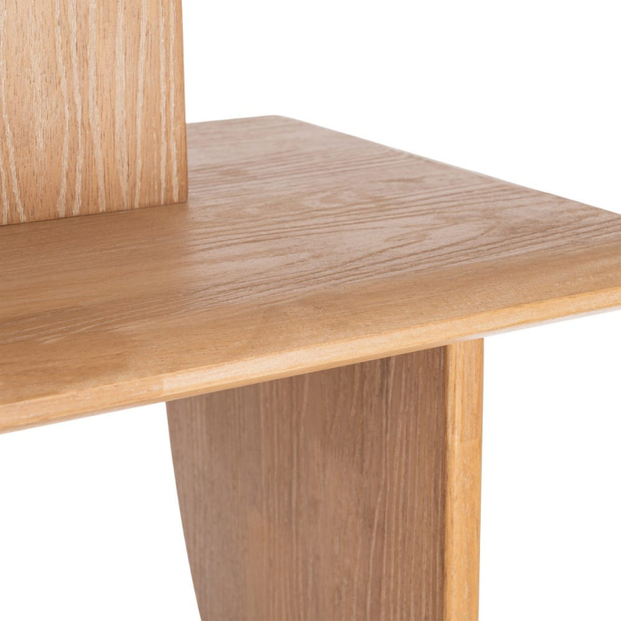 Bibliotecă din lemn de cauciuc cu design geometric [6]