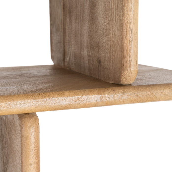 Bibliotecă din lemn de mango cu polițe deschise și design japandi [5]