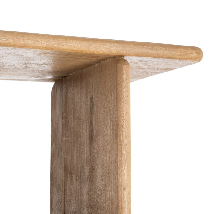 Bibliotecă din lemn de mango cu polițe deschise și design japandi [6]