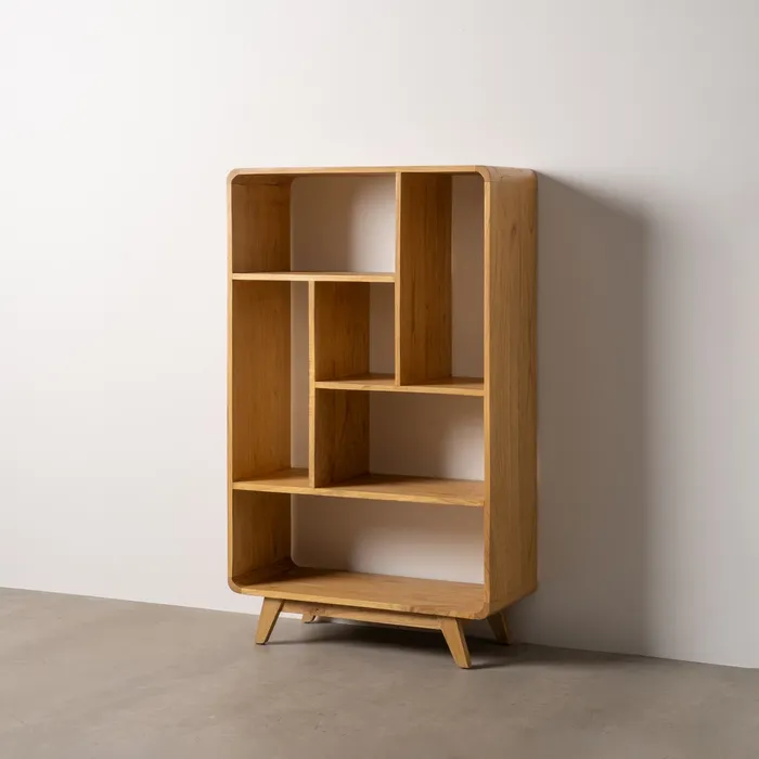 Biblioteca lemn mindi natur|Mobilier depozitare modern [1]
