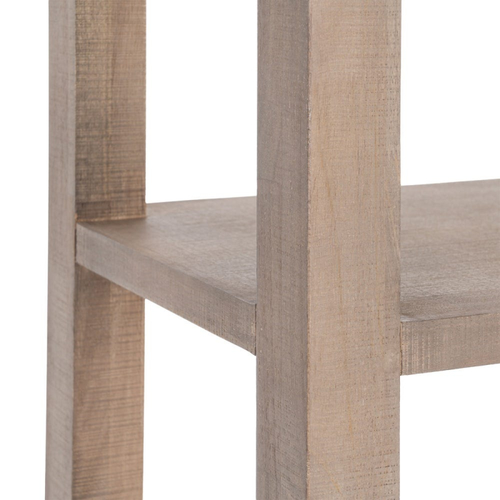 Bibliotecă din lemn de pin cu aspect natural cu patru polite deschise si sertar inferior [8]