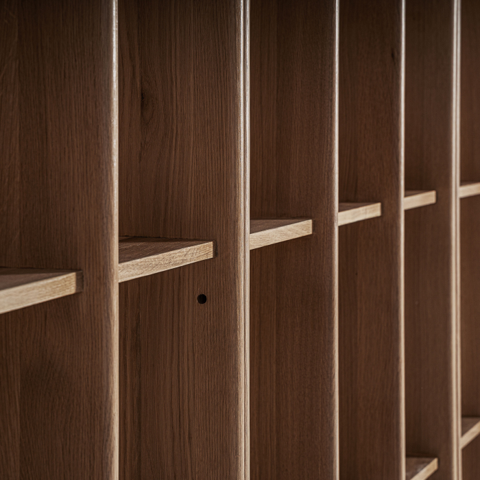 Biblioteca lemn stejar design minimalist [3]