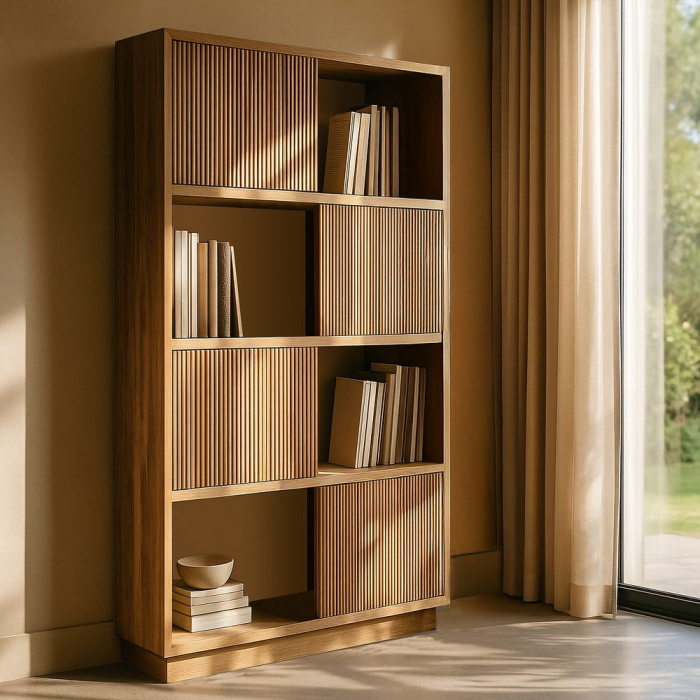 Bibliotecă tec canelată Bellamonte [1]