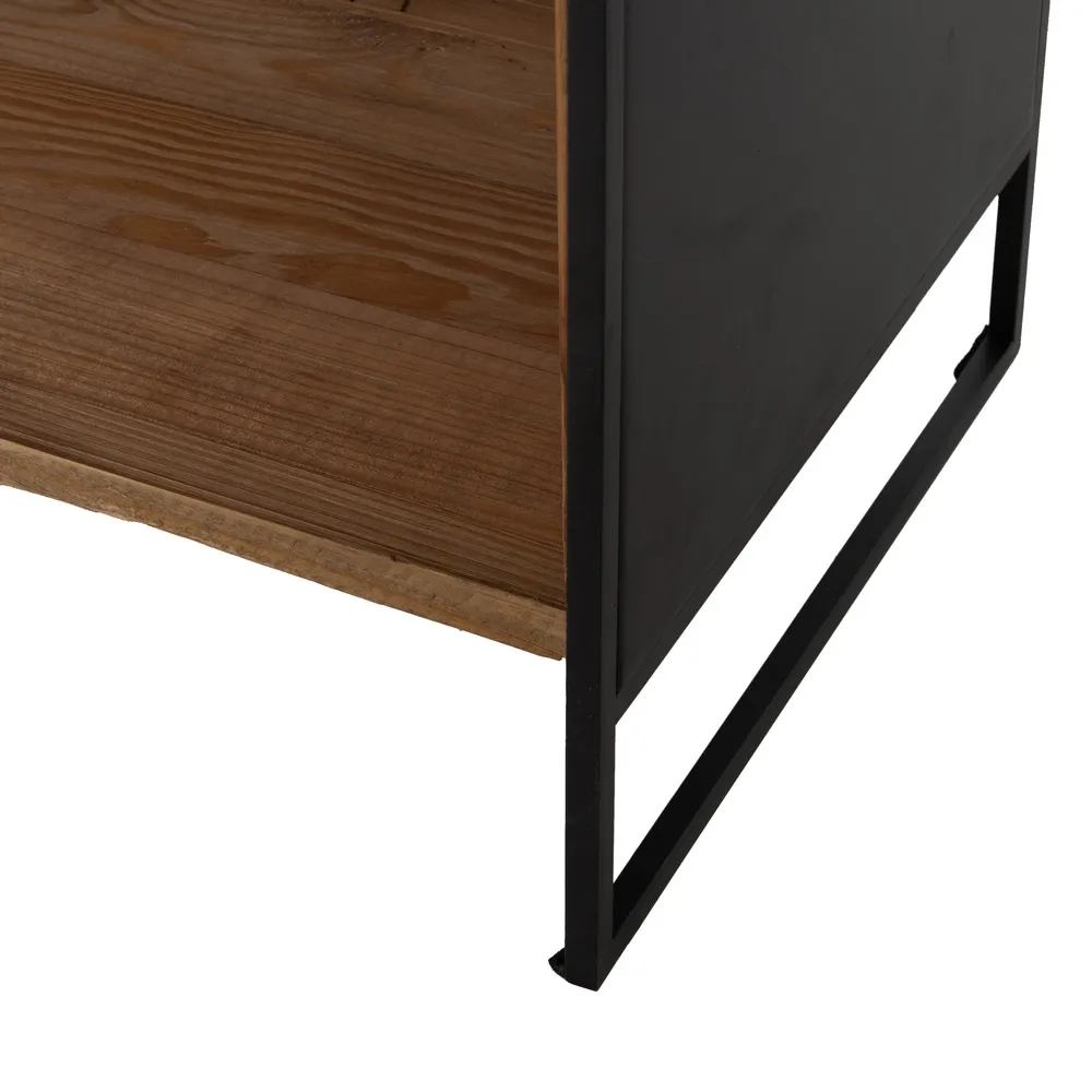 Biblioteca industriala lemn reciclat | Rafturi moderne [9]