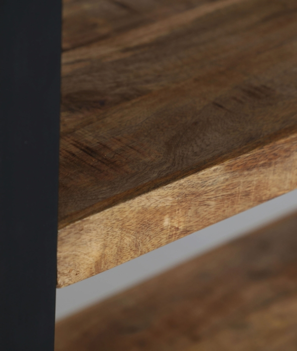 Bibliotecă industrială din lemn de mango și fier negru GUADALEST [3]