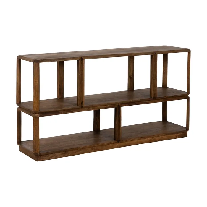 Biblioteca lemn mango maro|Mobilier depozitare rustic [2]