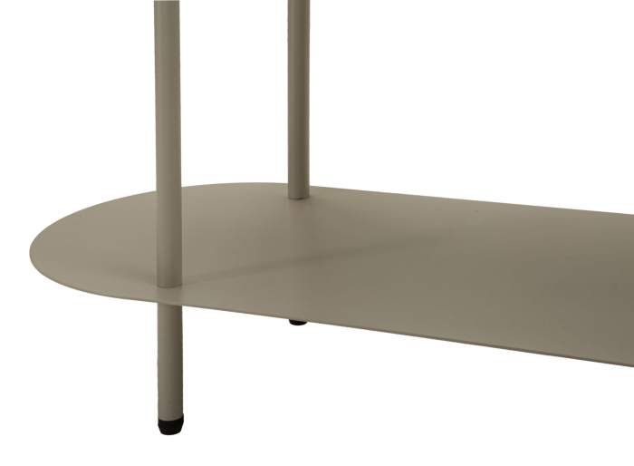 Bibliotecă metalică modernă cu polițe ovale finisaj gri taupe [7]