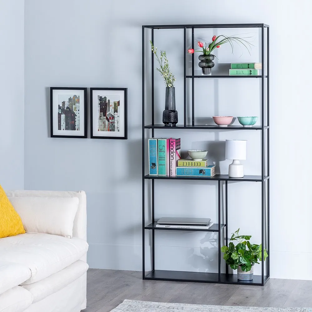 Biblioteca minimalista otel negru | Mobilier modern birou [8]