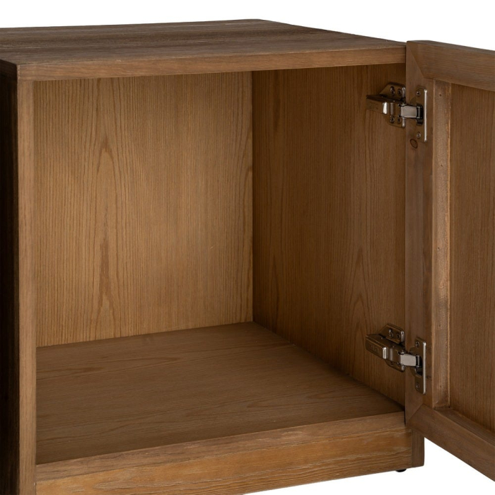 Bibliotecă din lemn de pin natural cu rafturi și corpuri de depozitare [7]