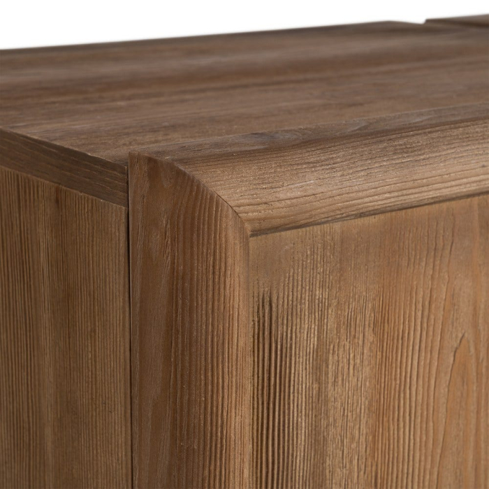 Bibliotecă din lemn de pin natural cu rafturi și corpuri de depozitare [10]