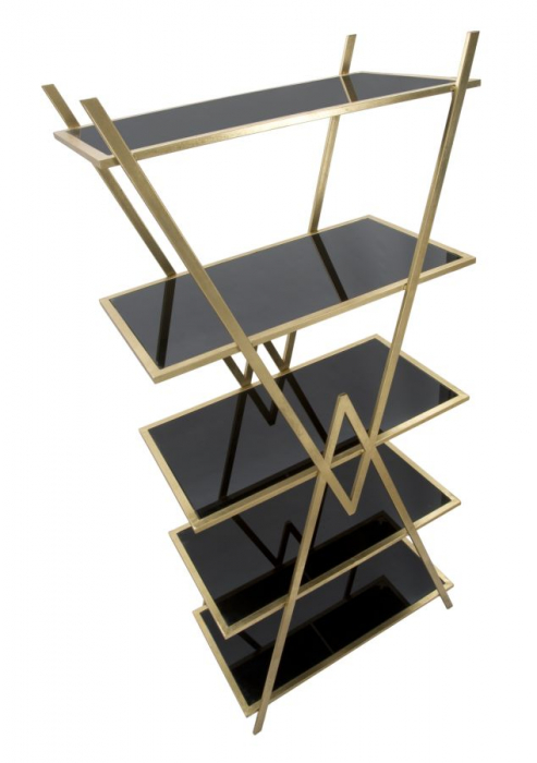 Biblioteca aurie 5 rafturi | Mobilier elegant | CreativDeco [6]