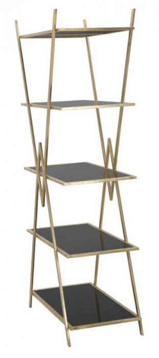 Biblioteca aurie 5 rafturi | Mobilier elegant | CreativDeco [4]
