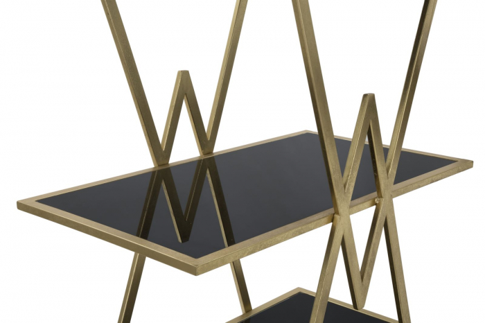Biblioteca aurie 5 rafturi | Mobilier elegant | CreativDeco [7]