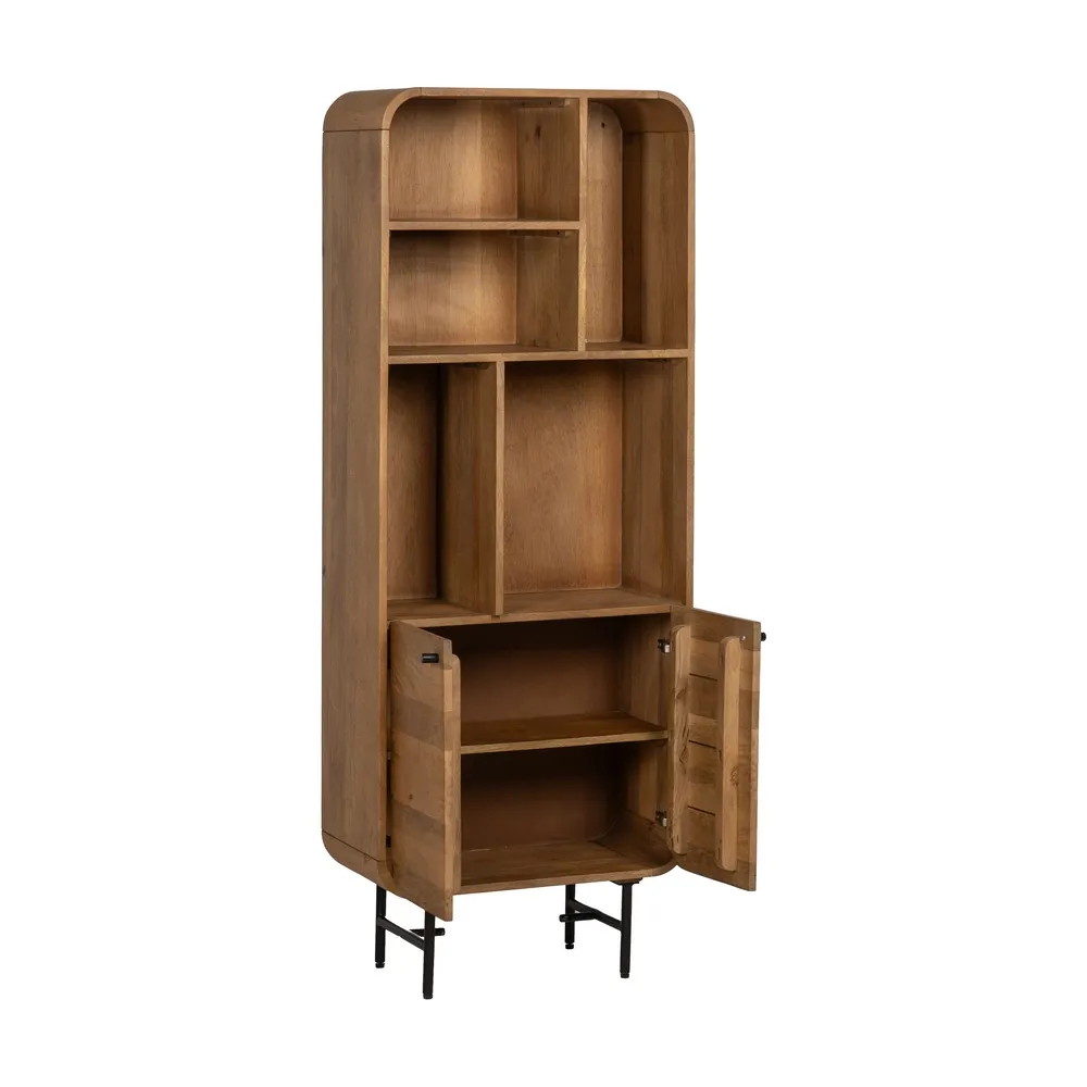 Biblioteca rotunjita mango | Mobilier organizare living modern [4]