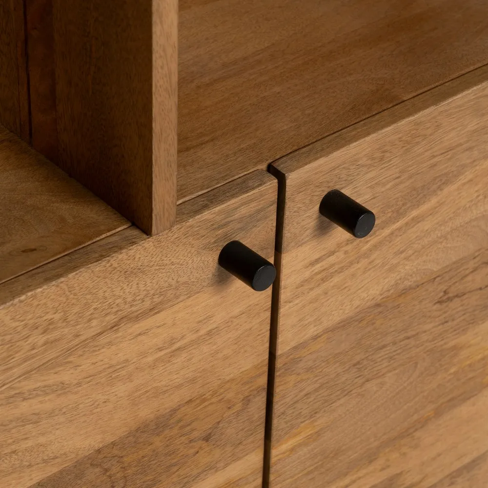 Biblioteca rotunjita mango | Mobilier organizare living modern [12]