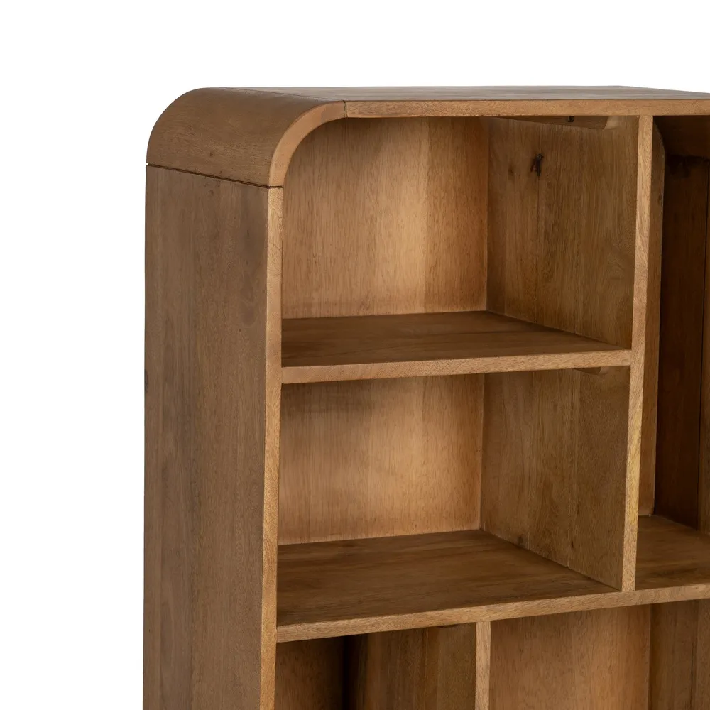 Biblioteca rotunjita mango | Mobilier organizare living modern [5]