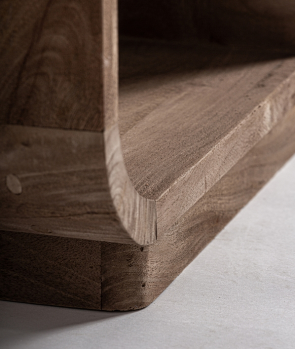 Bibliotecă FLOW din lemn de mango maro [3]