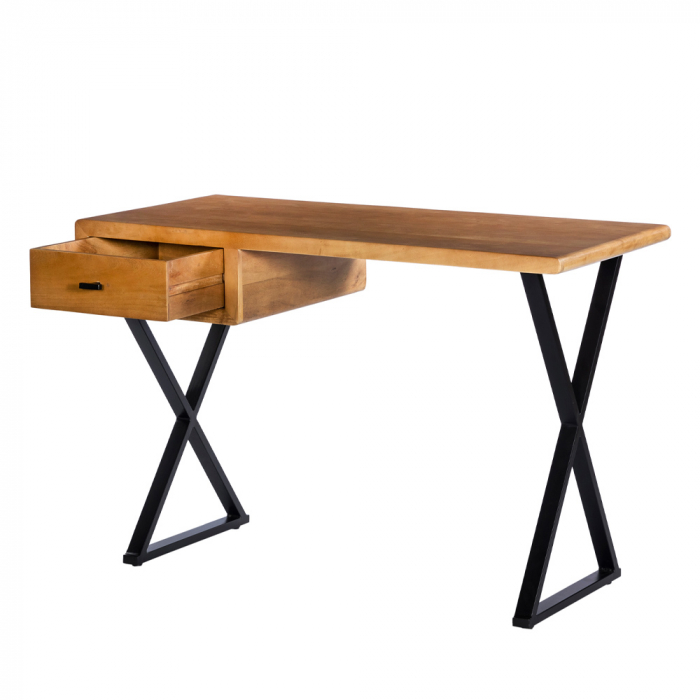 Birou acacia nuc picioare metal - stil contemporan [5]