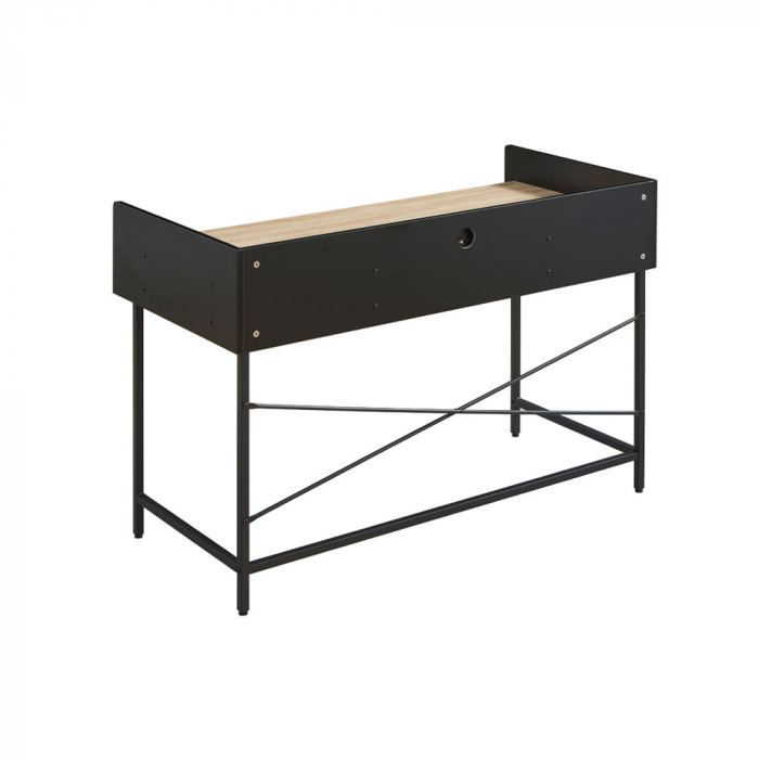 birou 2 sertare natur negru Homi [3]