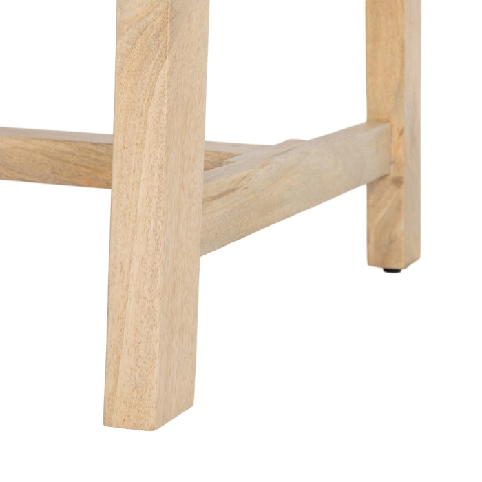 Birou din lemn de mango natural cu sertar și design simplu [7]