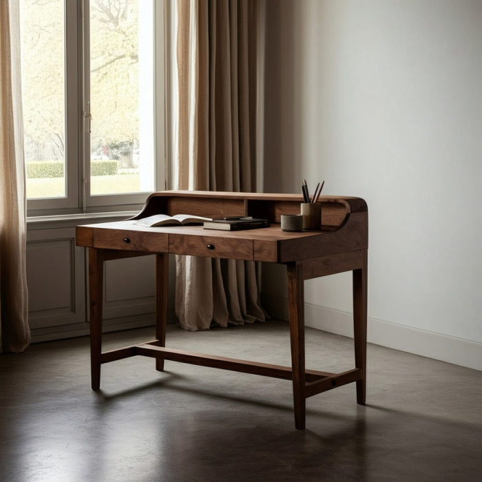 Birou din lemn de mango cu margini curbate [1]