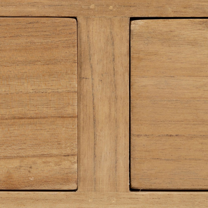 Birou din lemn de mindi cu 3 sertare fronturi teșite și cadru suplu cu traversă joasă [8]