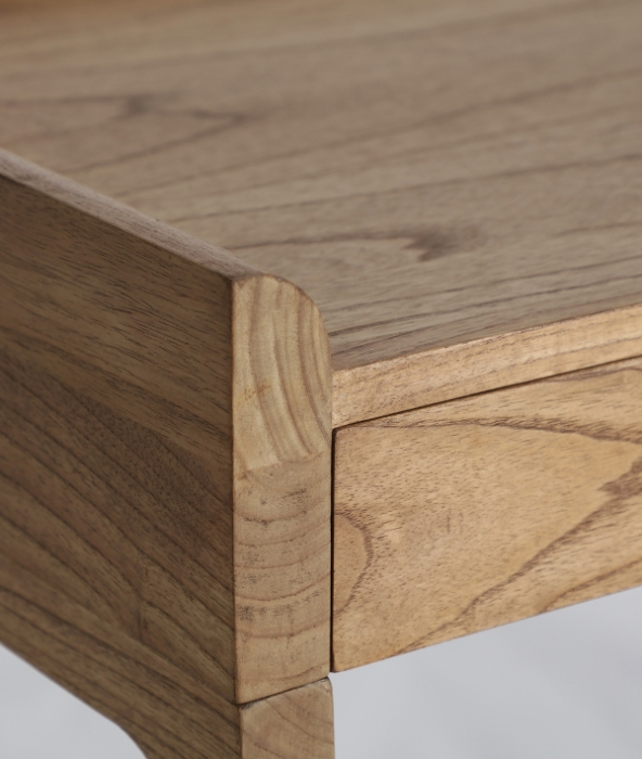 Birou din lemn natural cu sertare și design nordic Lecce [8]