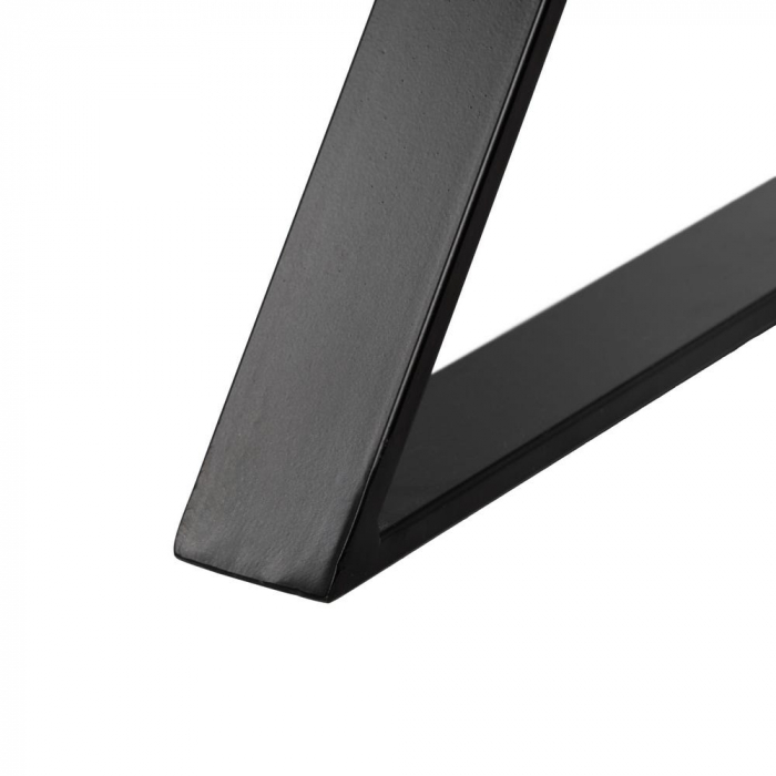 Birou industrial din mango cu structură metalică Z și trei sertare [10]